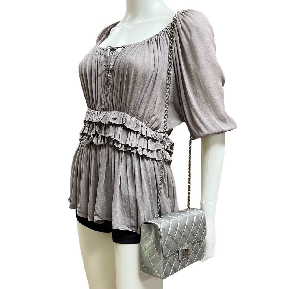 Design Inverso Silver Chain Crossbody‎ Purse